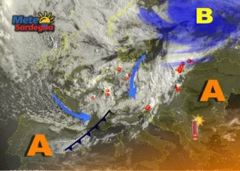 Meteosat 10 350x250 - Un po' di nubi da ovest, ma siamo in pieno regime d'Alta Pressione