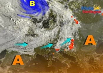 Meteosat 18 350x250 - Un po' di nubi da ovest, ma siamo in pieno regime d'Alta Pressione