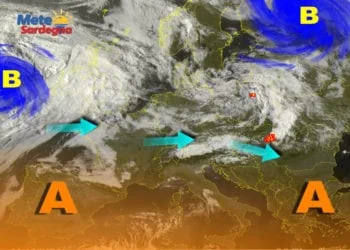 Meteosat 7 350x250 - Un po' di nubi da ovest, ma siamo in pieno regime d'Alta Pressione