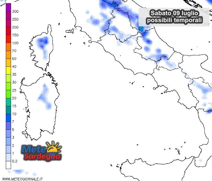 Domani, sabato, possibili dei temporali Piogge 2 - Domani, sabato, possibili dei temporali