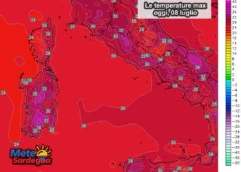 Temperature massime 2 350x250 - Domenica con tante nubi e qualche pioggia, ecco dove