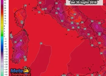 Temperature max sardegna 350x250 - Domenica con tante nubi e qualche pioggia, ecco dove