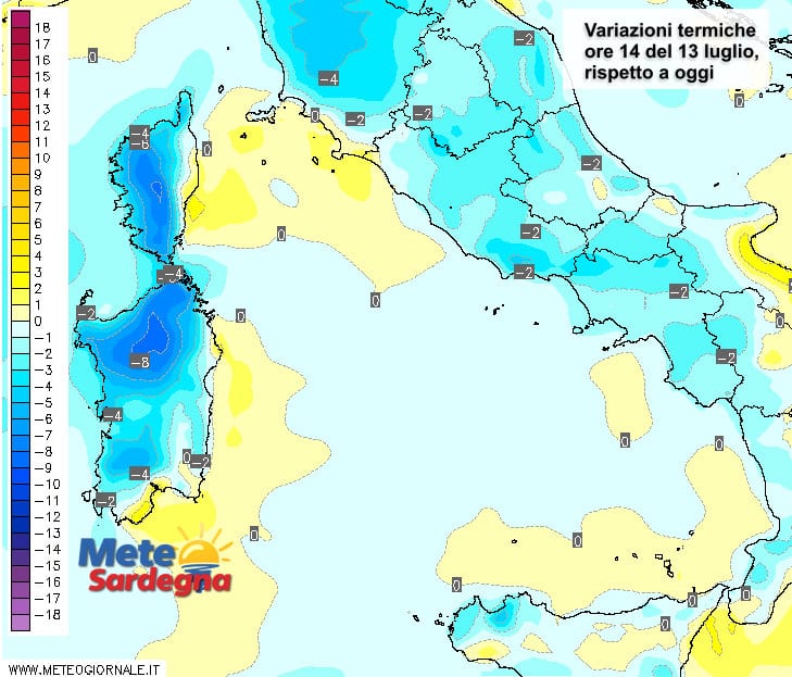 Variazioni termiche - Mercoledì arriva il fresco: sarà un assaggio