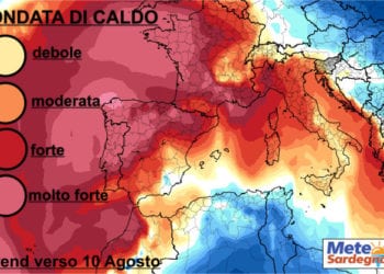 caldo agosto 350x250 - Sardegna protetta dall'Alta Pressione, ma non dalle nubi passeggere. Seguirà sole e caldo