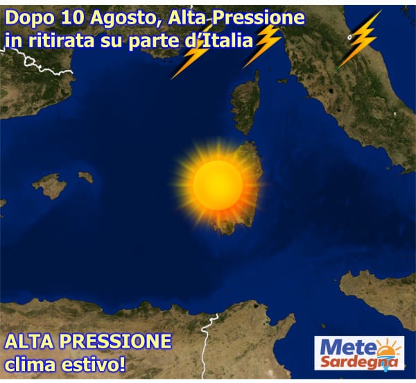 meteo lungo termine - Il meteo che farà in Sardegna sino a Ferragosto