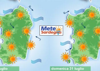 meteo sardegna 1 350x250 - Sardegna, torna il caldo: picchi di 40°C e oltre. Rischio incendi. Tendenza meteo per la settimana