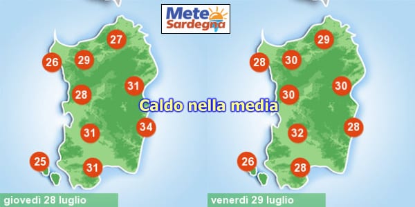 meteo sardegna temperatura giovedì e venerdì - Sardegna, meteo estivo per vari giorni, e nel fine settimana caldo anche forte