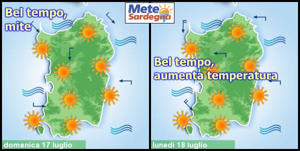 previsioni meteo 1 - Meteo Sardegna: previsioni di bel tempo, caldo in aumento. A metà settimana novità