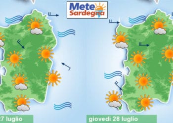 previsioni meteo 10 350x250 - Sardegna, torna il caldo: picchi di 40°C e oltre. Rischio incendi. Tendenza meteo per la settimana