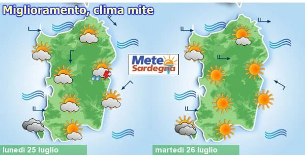 previsioni meteo 7 - Domenica, arrivano i temporali in molte località. Rinfresca. Da Lunedì clima estivo
