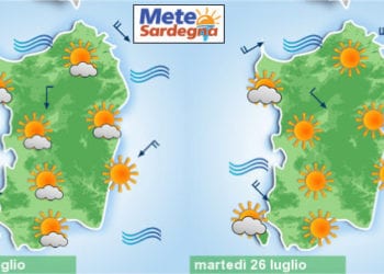 previsioni meteo 8 350x250 - ULTIM'ORA: afa e caldo in Sardegna, ma in arrivo temporali ed una Bassa Pressione