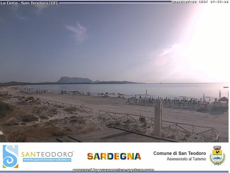 san teodoro - Sardegna, condizioni meteo soleggiate. Zone interne aria secca. E' piena Estate