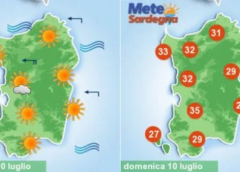 sardegna meteo caldo weekend luglio estate temperature 350x250 - Meteo settimana da piena estate, sole prevalente. Caldo atteso in crescita