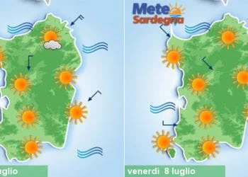 sardegna meteo estate luglio sole caldo 350x250 - Meteo settimana da piena estate, sole prevalente. Caldo atteso in crescita
