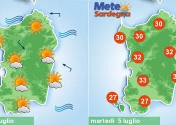 sardegna meteo estate settimana luglio caldo sole 350x250 - Meteo settimana da piena estate, sole prevalente. Caldo atteso in crescita