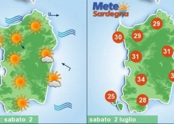 sardegna meteo luglio caldo temporali sole 350x250 - Meteo instabile con temporali pomeridiani. Torna un po' di caldo e l’estate