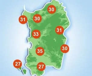 sardegna tmax 2016 07 20 304x250 1 - Venerdì dovrebbe essere la giornata più calda