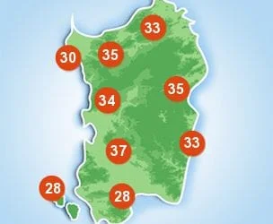 sardegna tmax 2016 07 31 304x250 1 - Venerdì dovrebbe essere la giornata più calda