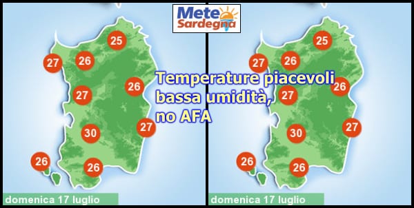 temperature massime 1 1 - Meteo Sardegna: previsioni di bel tempo, caldo in aumento. A metà settimana novità