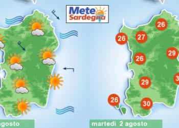 meteo sardegna 1 1 350x250 - Sardegna protetta dall'Alta Pressione, ma non dalle nubi passeggere. Seguirà sole e caldo