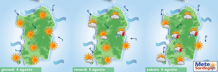 meteo sardegna 1 3 - Temporali nel fine settimana. Il meteo in Sardegna cambierà volto, ma sarà ancora Estate