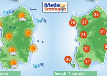 meteo sardegna 1 350x250 - Sardegna protetta dall'Alta Pressione, ma non dalle nubi passeggere. Seguirà sole e caldo