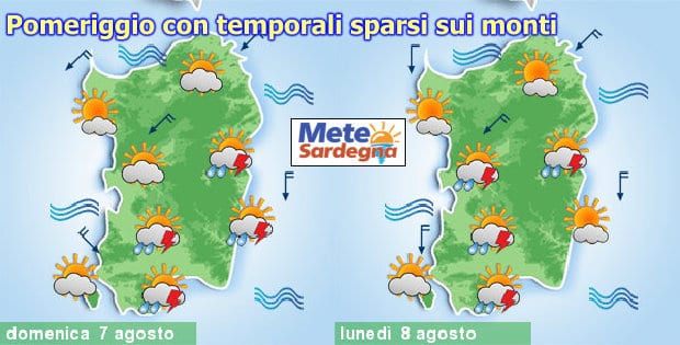 meteo sardegna 2 3 - Week end SALVO! Il meteo del fine settimana in Sardegna con temporali sparsi sui monti, poi tornerà il caldo