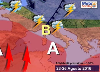 meteo sardegna lungo termine 4 350x250 - Sardegna protetta dall'Alta Pressione, ma non dalle nubi passeggere. Seguirà sole e caldo