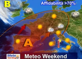 previsioni meteo sardegna 1 7 350x250 - Oggi e domani nuovi temporali in Sardegna. Ma per spegnere la siccità servirebbe ben altro. Meteo prossimi giorni