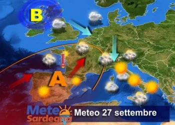 Meteo1 mts 4 350x250 - Mercoledì sera furioso Maestrale, freddo, ma poca pioggia