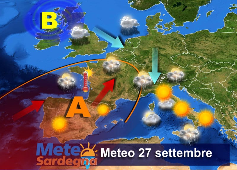 Meteo1 mts 4 - Ultimi temporali prima di un miglioramento meteo. Peggiora nel 1° weekend di ottobre
