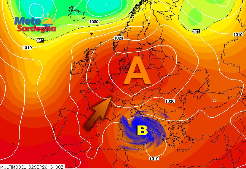 Multimodel 1 - Confermato l'arrivo di un Vortice di Bassa Pressione