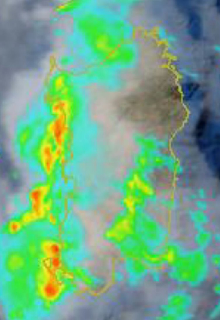 Radar - Ieri violenti temporali su costa ovest: video da Carloforte