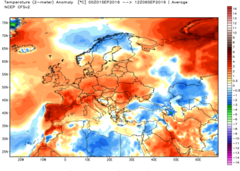 anomalie termiche 350x250 - Si avvicina settembre e l'inizio d'autunno. Che mese sarà? Prime ipotesi