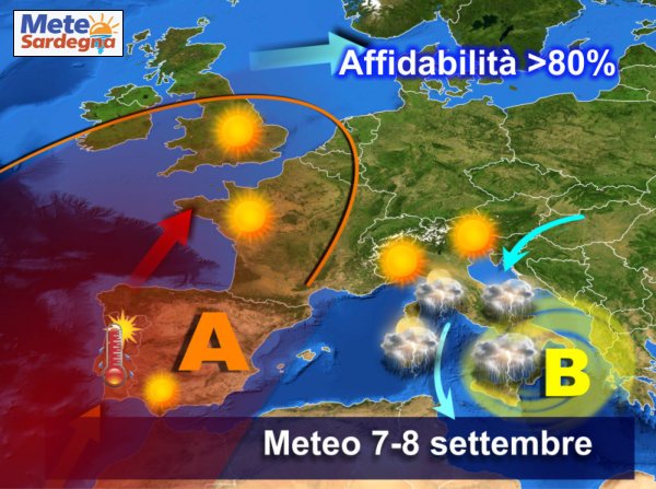 evoluzione meteo sardegna - Sardegna, i temporali non sono finiti. Nuovi temporali giovedì e venerdì. Sabato e domenica tornerà il sole
