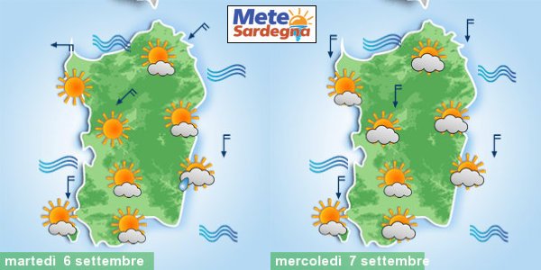 meteo sardegna previsioni 1 - Meteo Sardegna: calano le temperature. Temporali occasionali a metà settimana
