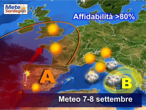 meteo sardegna previsioni 2 1 - Meteo Sardegna: temporali sparsi, calo temperatura e vento. Cambia il tempo
