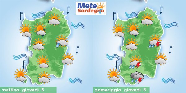 meteo sardegna previsioni 2 2 - Sardegna, i temporali non sono finiti. Nuovi temporali giovedì e venerdì. Sabato e domenica tornerà il sole