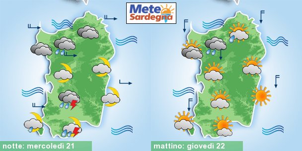 previsioni meteo sardegna 1 10 - Nuovo peggioramento, tempo variabile con possibilità di temporali sulla Sardegna