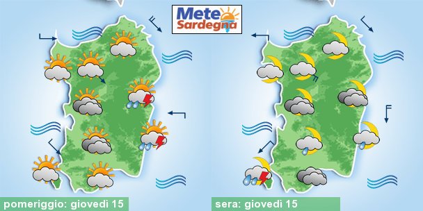 previsioni meteo sardegna 1 6 - Altri temporali verso la Sardegna, da domenica condizioni meteo in miglioramento