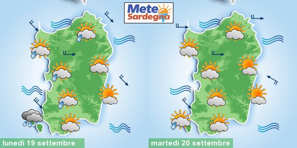 previsioni meteo sardegna 1 9 - E' piombato un clima da inizio Autunno in Sardegna. Il meteo della settimana: ancora occasione per temporali