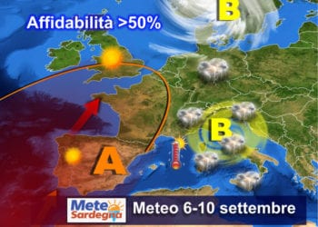 previsioni meteo sardegna 2 350x250 - European Storm Forecast Experiment (Estofex): oggi a Sardegna a rischio potenziale temporali violenti