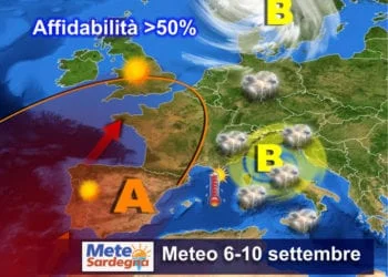 previsioni meteo sardegna 2 350x250 - Oggi e domani nuovi temporali in Sardegna. Ma per spegnere la siccità servirebbe ben altro. Meteo prossimi giorni