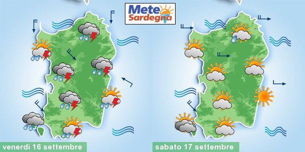 previsioni meteo sardegna 2 5 - Altri temporali verso la Sardegna, da domenica condizioni meteo in miglioramento