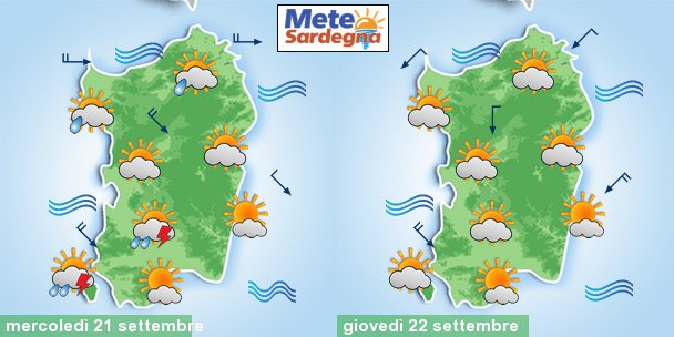 previsioni meteo sardegna 2 8 - E' piombato un clima da inizio Autunno in Sardegna. Il meteo della settimana: ancora occasione per temporali