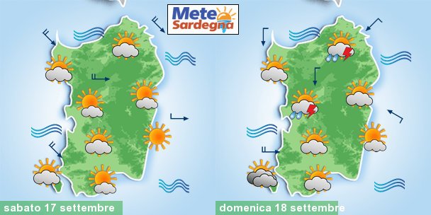 previsioni meteo sardegna 3 1 - Meteo in Sardegna verso il cambiamento. Si passerà al clima di fine Estate. Tornano i temporali e le piogge