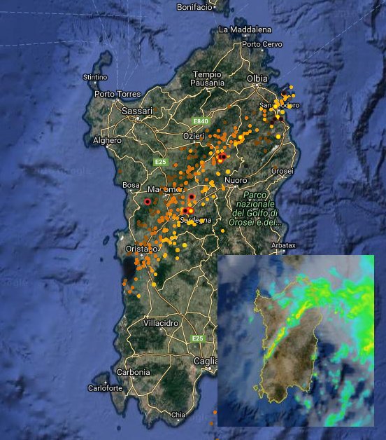 radar sardegna - Ora i temporali si spostano al centro nord dell'Isola