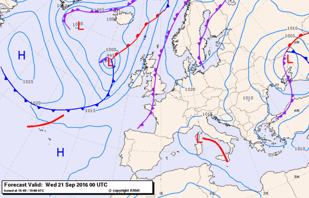 situazione 2 - Nuovo peggioramento, tempo variabile con possibilità di temporali sulla Sardegna