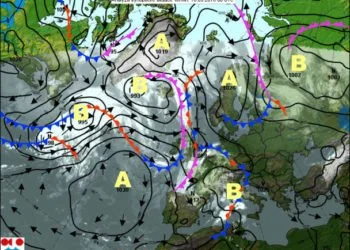 situazione europa 350x250 - Tempesta in Sardegna: è emergenza meteo con allerta Protezione Civile. Piogge intense sulla neve