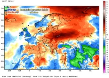 Anomalie termiche 350x250 - Inizio ottobre all'insegna del caldo anomalo